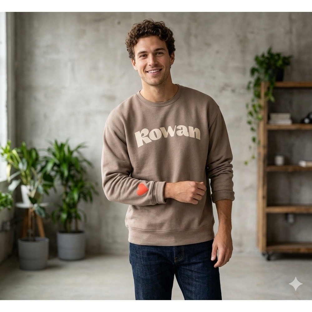 Men's Brown Sweater Size Large Rowan Brand Long Sleeves